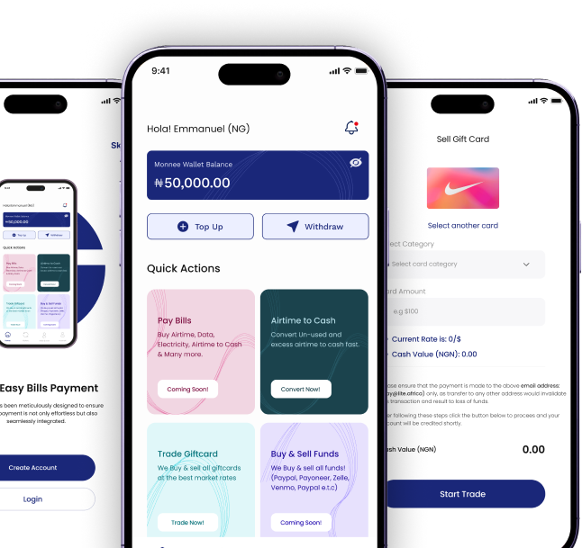 Digital Assets trading Mobile and web application for Litetrade Interface View